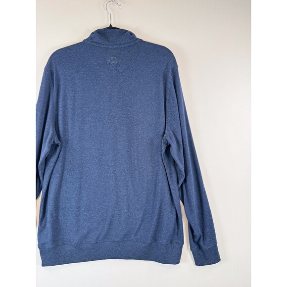 The Normal Brand Mens Sweater Blue 1/4 Zip Mock Neck Pullover Stretch Large - Picture 10 of 13